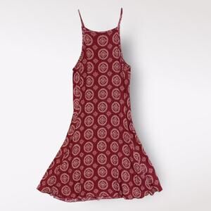 Brandy Melville Abigail Halter Mini Dress One‎ Size Red Gold